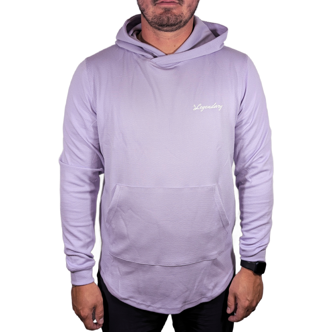 Waffle Knit Hoodie (Lavender)