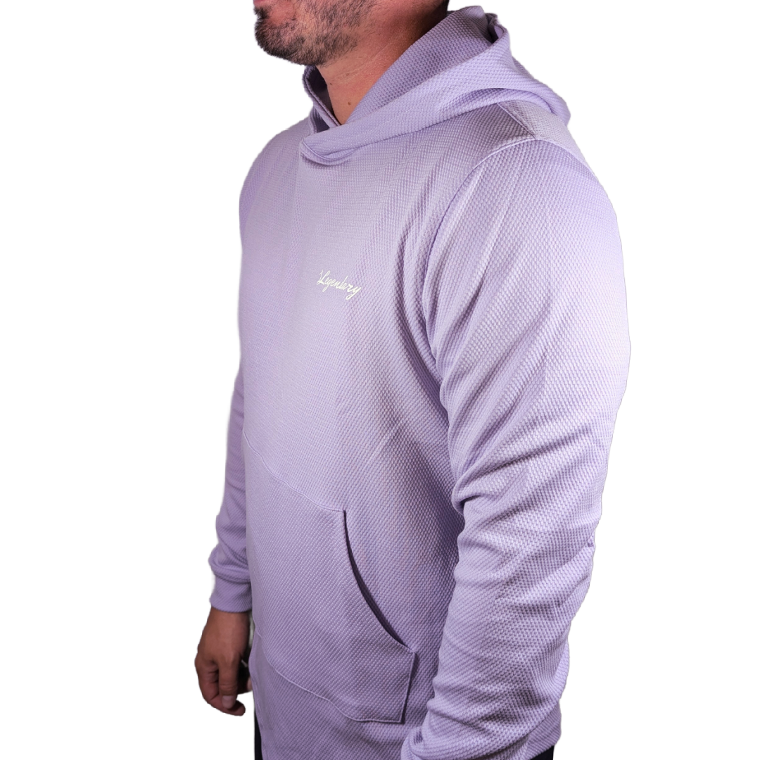 Waffle Knit Hoodie (Lavender)